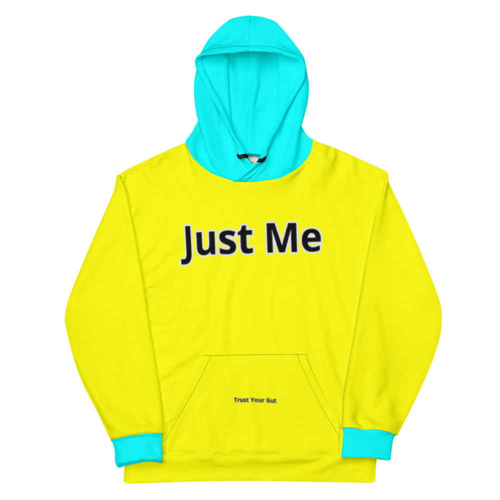 Hoodies4You "Just Me" Yellow w/Aqua Blue Cuffs and Hood