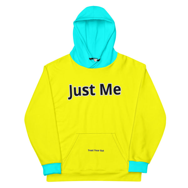 Hoodies4You "Just Me" Yellow w/Aqua Blue Cuffs and Hood