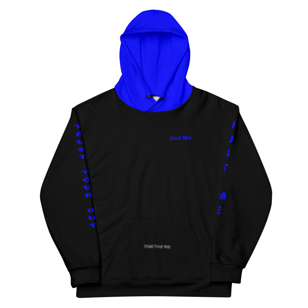 Hoodies4You "Just Me" "Trust Your Gut" Black w/Blue Hoodie (SP)
