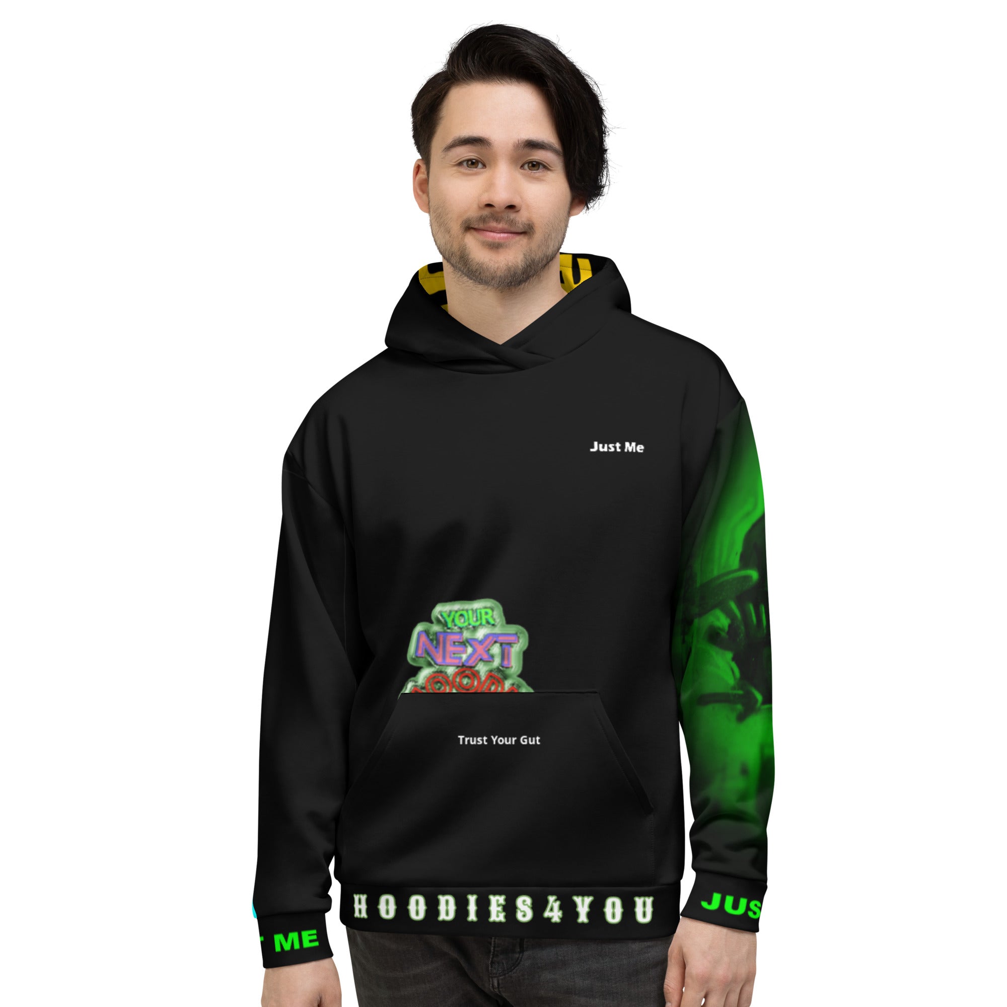 Hoodies4You "Hidden Message" Black W/Black Hood "LIMITED EDITION"