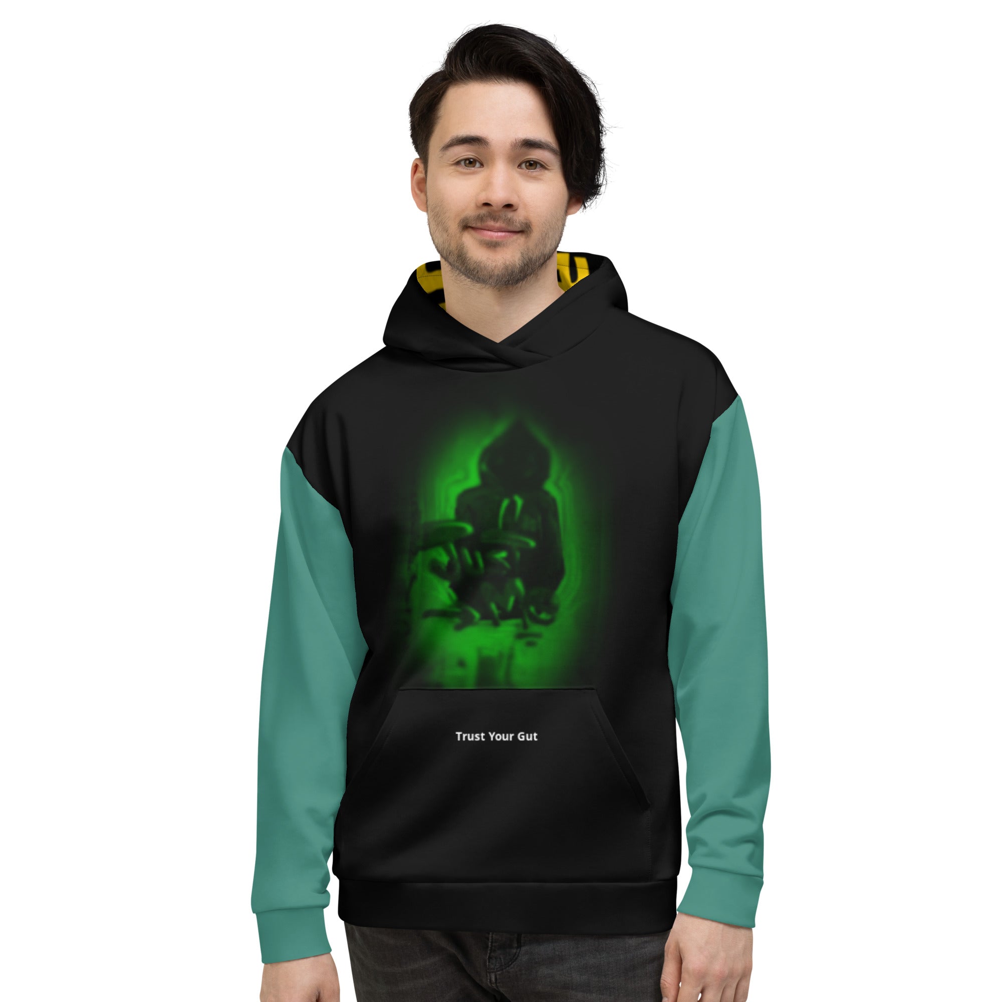 Hoodies4You "RELEASE YOU SOUL" Black & Green w/Black hood