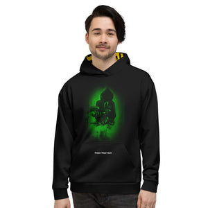 Hoodies4You "Just Me" Green Logo Black w/Black, green and yellow Hood