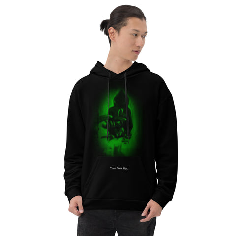 Hoodies4You "Just Me" Green "Just Me" Back and Front  w/Black Hood