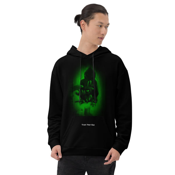 Hoodies4You "Just Me" Green "California Forever" Back and Front  w/Black Hood