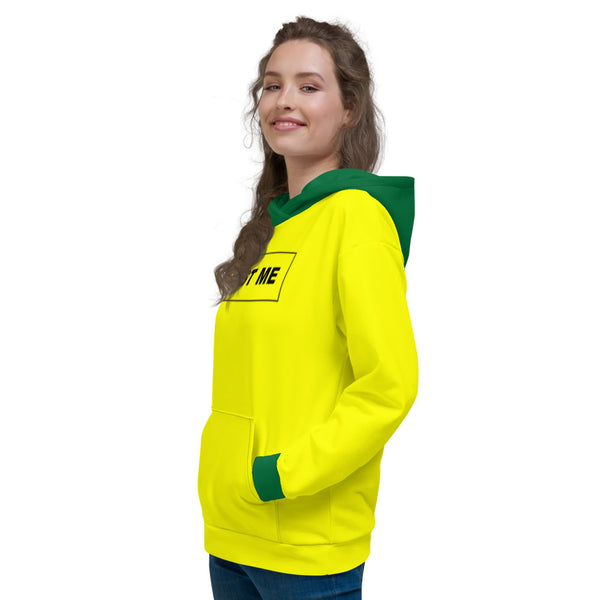 Hoodies4You "Just me" Yellow w/Forest Green Cuffs and Hood