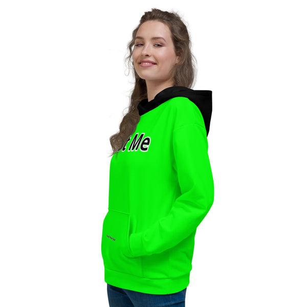 Hoodies4you "Just Me" Neon Green w/Black Hood (Back Just Me) #014