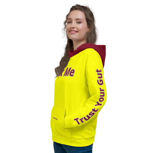 Hoodies4you "Just Me" "Trust Your Gut" Women's w/Ruby Red Hood