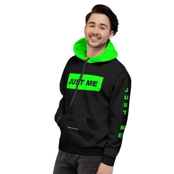 Hoodies4you "Just Me"  Black w/Green Hood