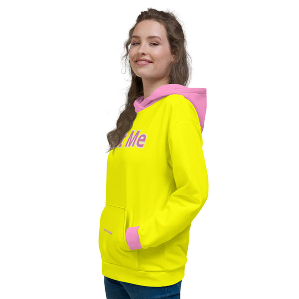 Hoodies4you "Just Me" Yellow w/Bubble Gum Pink Cuffs and Hood