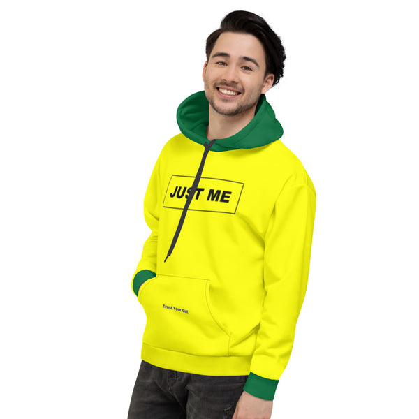 Hoodies4you "Just Me" Yellow w/Forest Green Cuffs and Hood