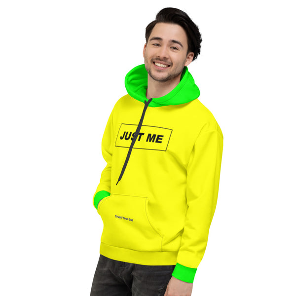 Hoodies4you "Just Me" Yellow w/Neon Green Cuffs and Hood