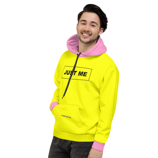 Hoodies4you "Just Me" Yellow w/Bubble Gum Pink Cuffs and Hood