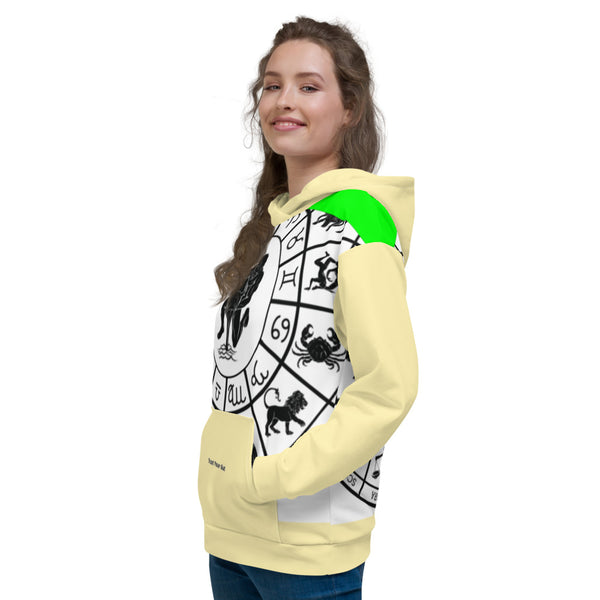"Aquarius" Women's Zodiac Sign Yellow w/Yellow Hood