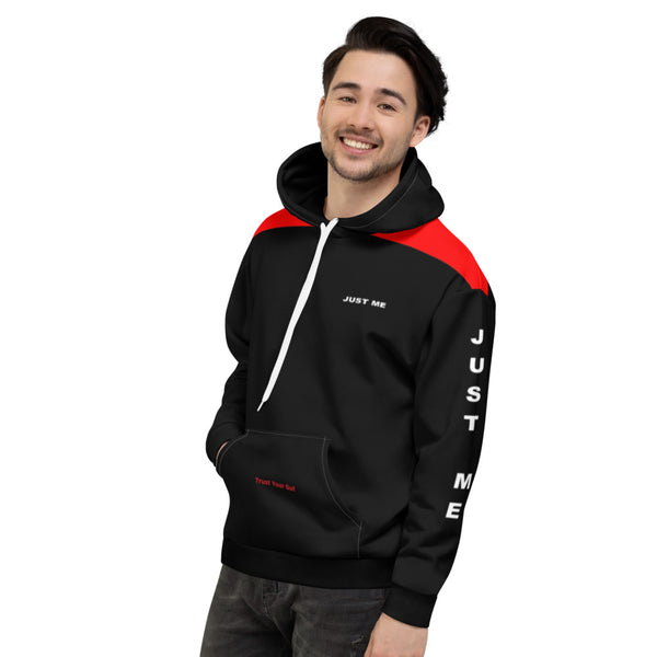 Hoodies4You "Just Me", "Trust Your Gut" Black w/Black Hood and back tag