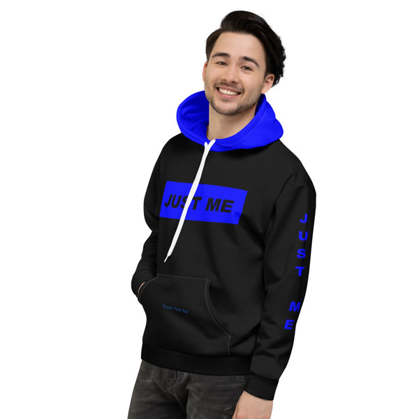 Hoodies4You "Just Me" "Trust Your Gut" Black w/Blue Hood