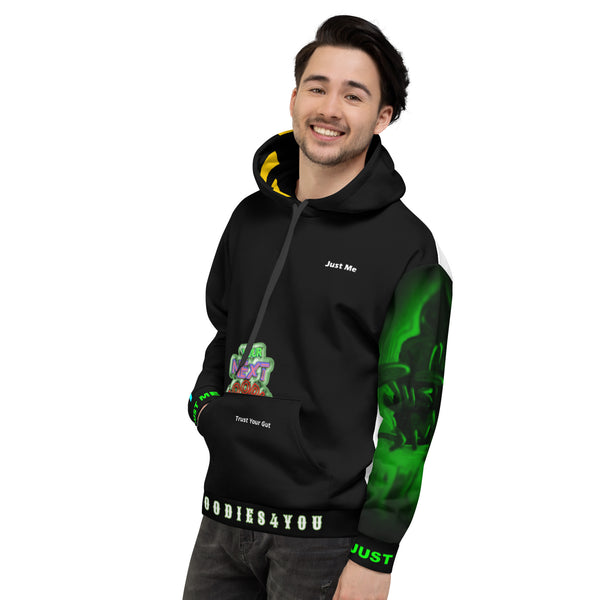 Hoodies4You "Hidden Message" Black W/Black Hood "LIMITED EDITION"