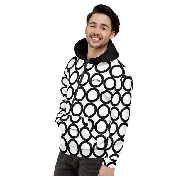 Hoodies4You "Just Me" Circle Patterns Black Hood