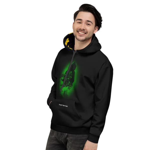 Hoodies4You "Just Me" Green Logo Black w/Black, green and yellow Hood