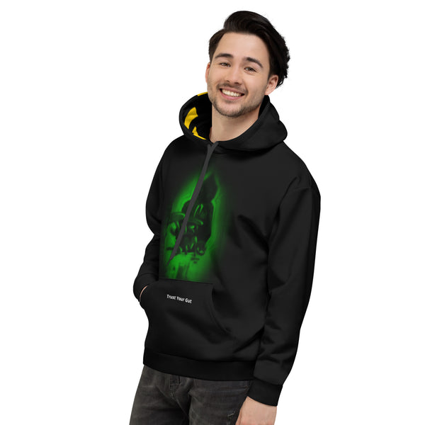 Hoodies4You "My Bike Is A Harley" Black w/Black, Green & Yellow Hood