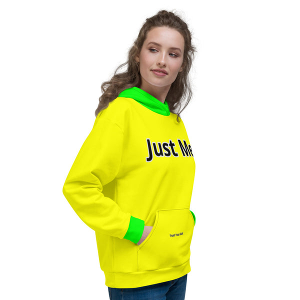 Hoodies4you "Just Me" Yellow w/Neon Green Cuffs and Hood
