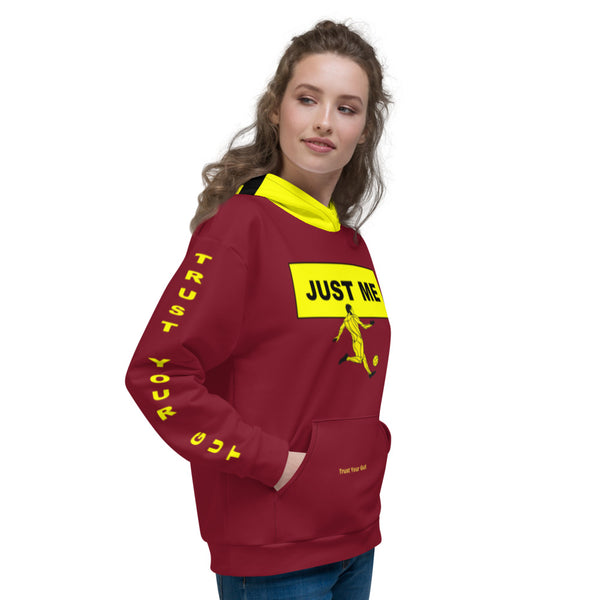 Hoodies4You "Just Me" Soccer Burgundy w/Black Hood