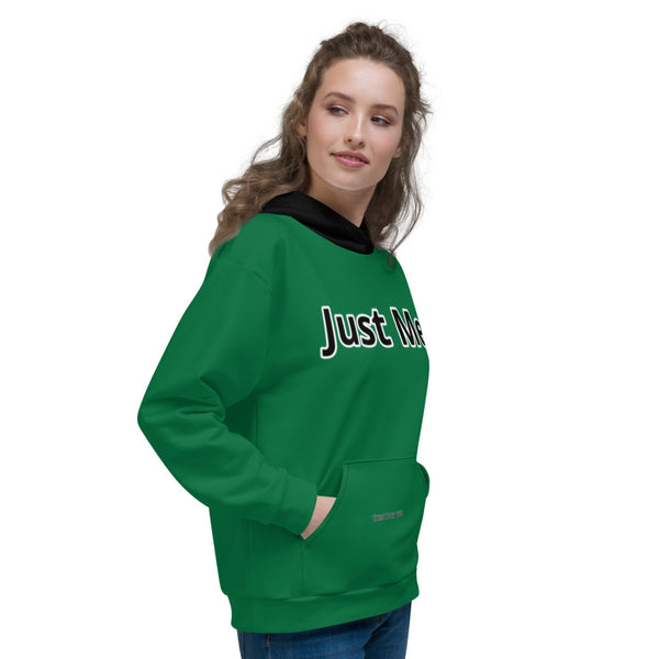 Hoodies4you "Just Me" Forest Green w/Black Hood (Back Just Me) #013