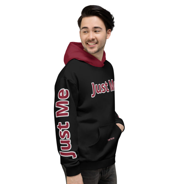 Hoodies4You "Just Me" "Trust Your Gut" Black w/Ruby Red Hood