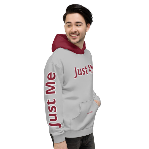 Hoodies4You "Just Me" "Trust Your Gut" Grey w/Ruby Red Hood