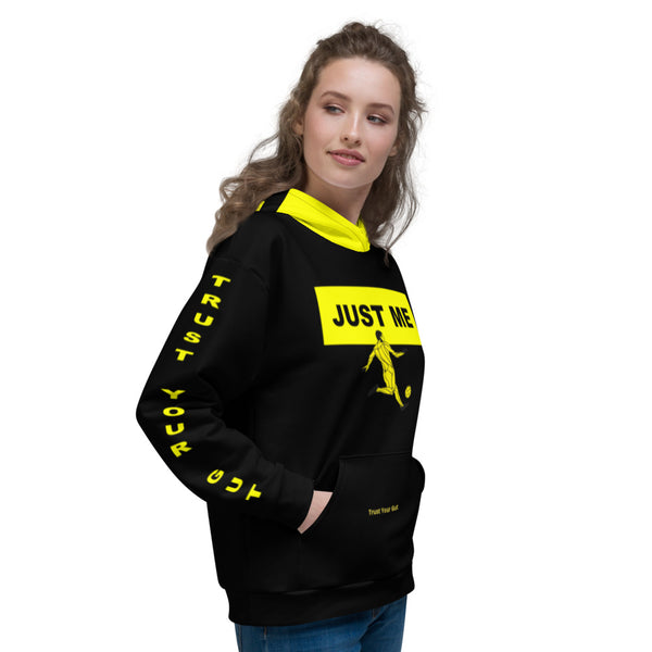 Hoodies4You "Just Me" Soccer Black w/Yellow and Black Hood