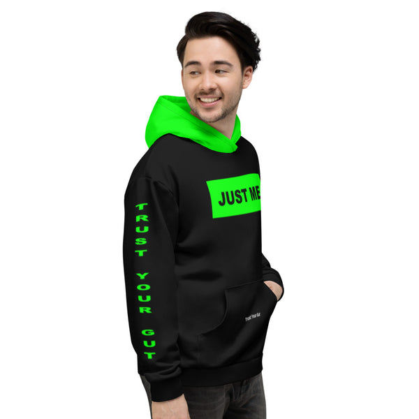 Hoodies4you "Just Me"  Black w/Green Hood