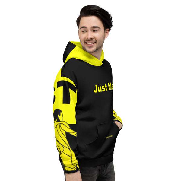 Hoodies4You "Just Me" Soccer Black w/Yellow & Black Hood (Back Soccer)