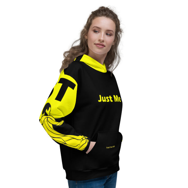 Hoodies4You "Just Me" Soccer Black w/Yellow Hood