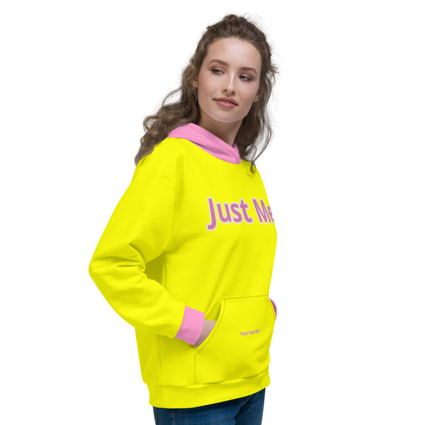Hoodies4you "Just Me" Yellow w/Bubble Gum Pink Cuffs and Hood