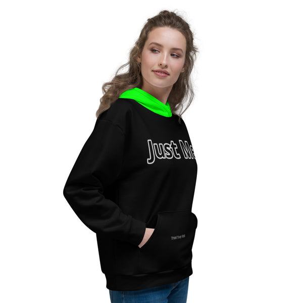 Hoodies4you "Just Me" Black w/Neon Green Hood