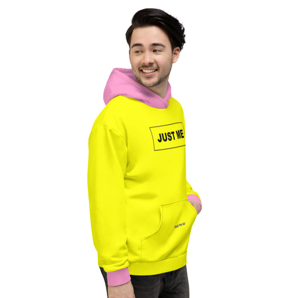 Hoodies4you "Just Me" Yellow w/Bubble Gum Pink Cuffs and Hood