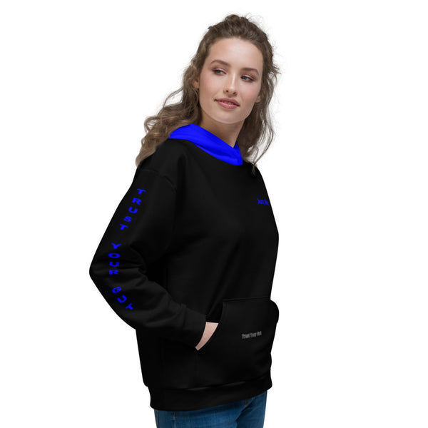 Hoodies4You "Just Me" "Trust Your Gut" Black w/Blue Hoodie (SP)
