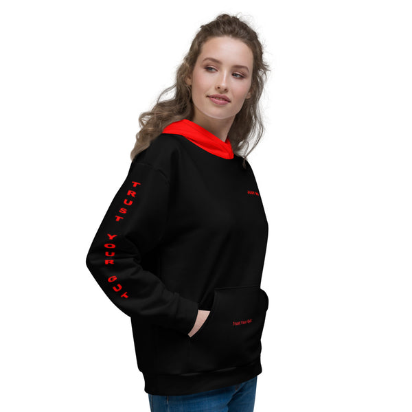 Hoodies4You "Just Me" "Trust Your Gut" Black w/Red Hood (SP)