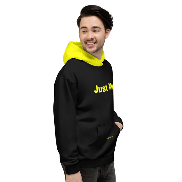 Hoodies4You "Just Me"  Men's Soccer Black w/Yellow Hood