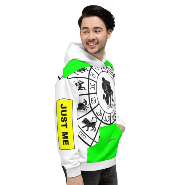 Aquarius "Just Me" "Trust You Gut" White w/White Hood, Green Pocket