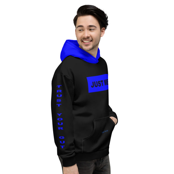 Hoodies4You "Just Me" "Trust Your Gut" Black w/Blue Hood