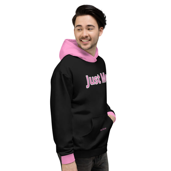 Hoodies4you "Just Me" Black w/Bubble Gum Pink Cuffs and Hood