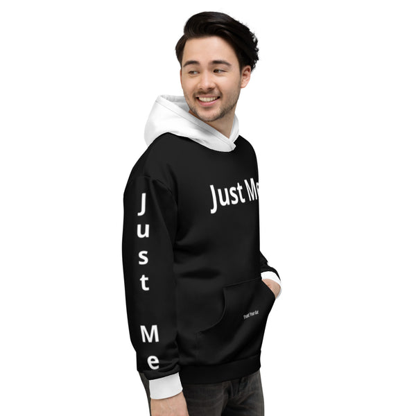 Hoodies4you "Just Me" "Trust Your Gut" Black w/White Cuffs and Hood