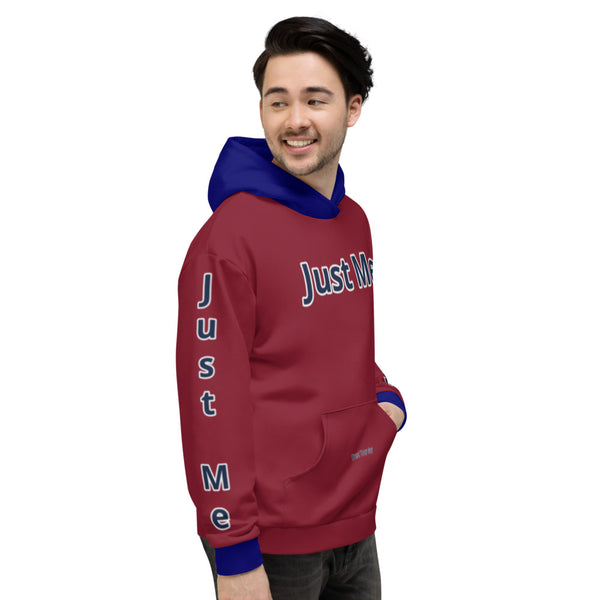Hoodies4you "Just Me" "Trust Your Gut" Ruby Red w/Blue Hood