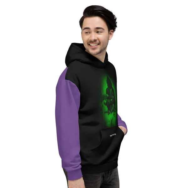 Hoodies4You "RELEASE YOUR SOUL" Black & Purple w/Black hood
