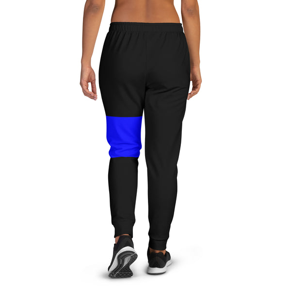 Hoodies4you "Just Me" Black/Blue Women's Joggers Pants #029