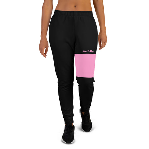 Hoodies4you "Just Me" Black/Pink Women's Joggers Pants #025