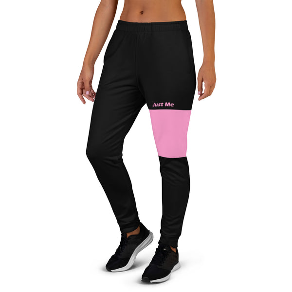 Hoodies4you "Just Me" Black/Pink Women's Joggers Pants #025