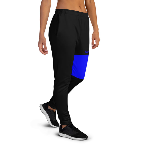 Hoodies4you "Just Me" Black/Blue Women's Joggers Pants #029