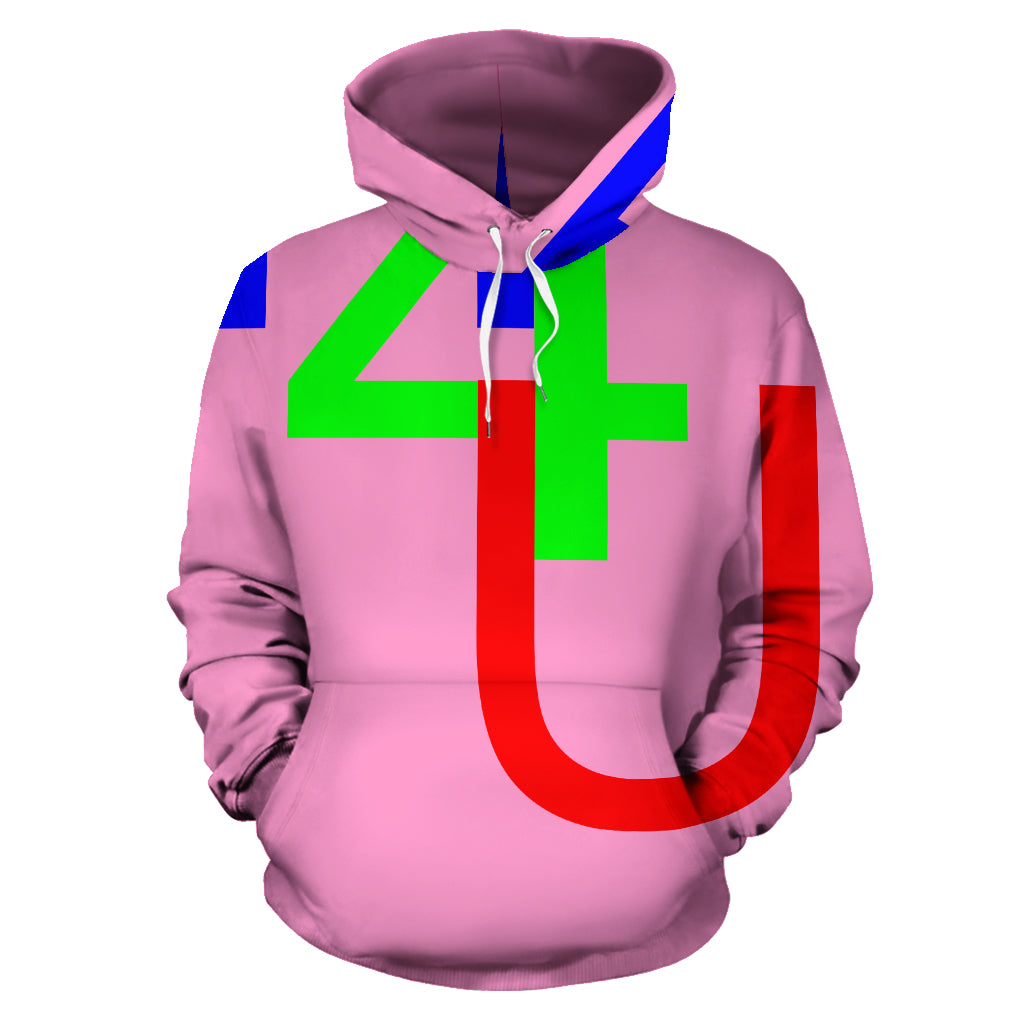 Hoodies4You "4U" Bubble Gum Pink w/Bubble Gum Pink Hood