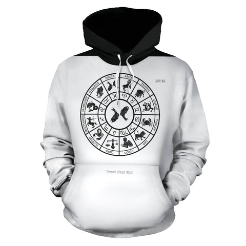 Hoodies4You "Just Me" "Trust Your Gut" Pisces White w/Black Hood